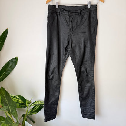 Res Size 29 Black Coated Skinny Jeans