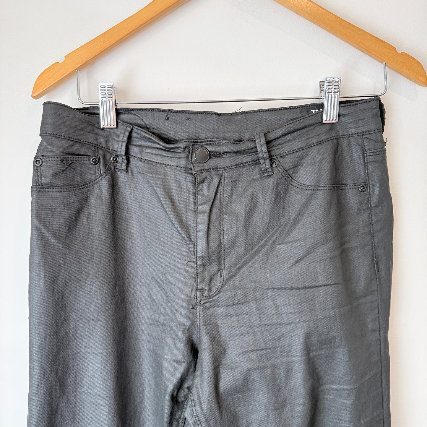 Res Size 29 Black Coated Skinny Jeans