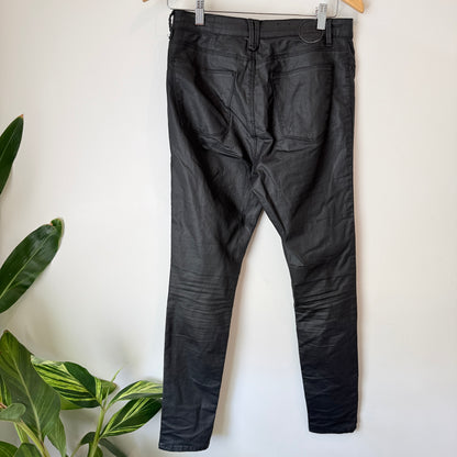 Res Size 29 Black Coated Skinny Jeans