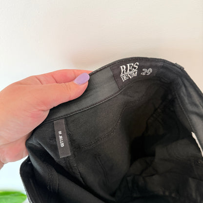 Res Size 29 Black Coated Skinny Jeans