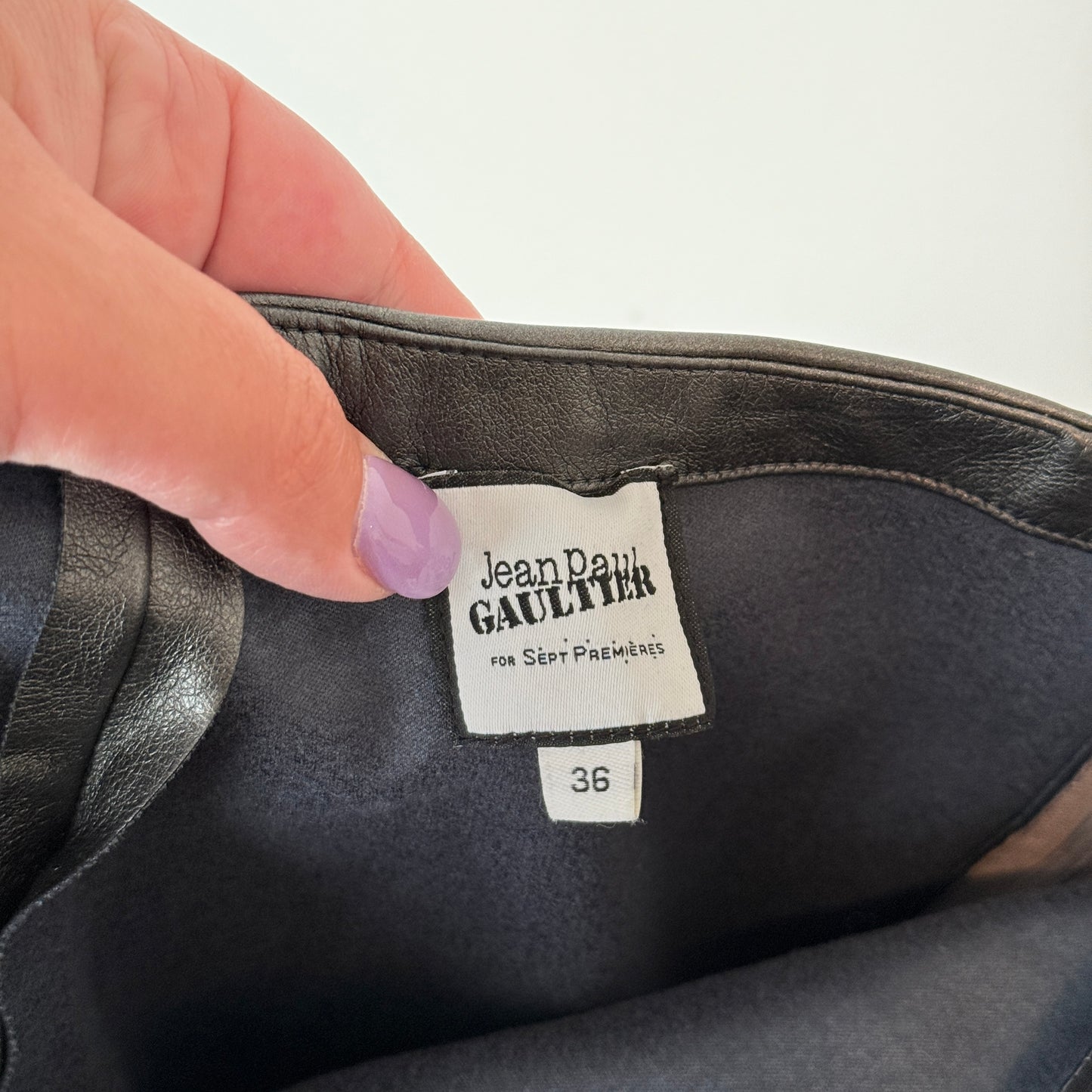 Jean Paul Gautier Size 36 Faux Leather Leggings