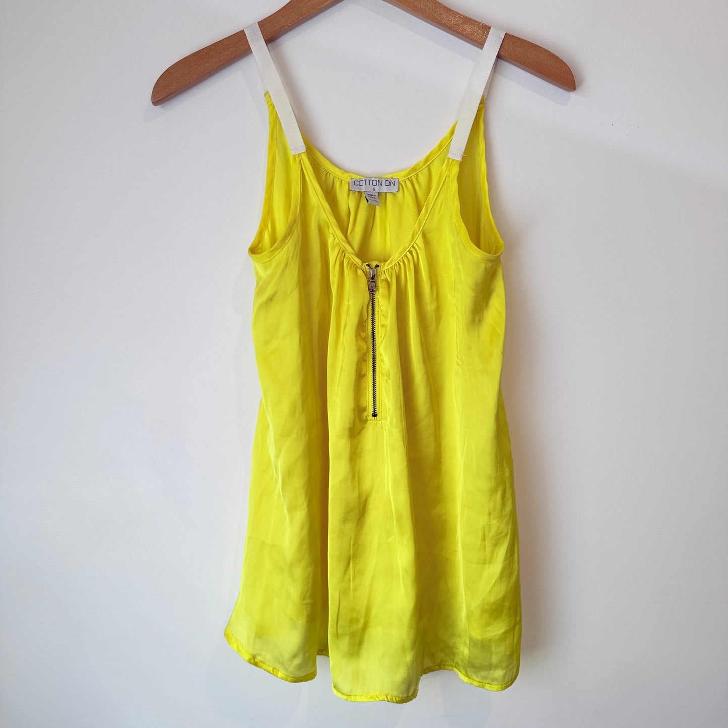 Cotton On Size S Yellow Sleeveless Tank Top