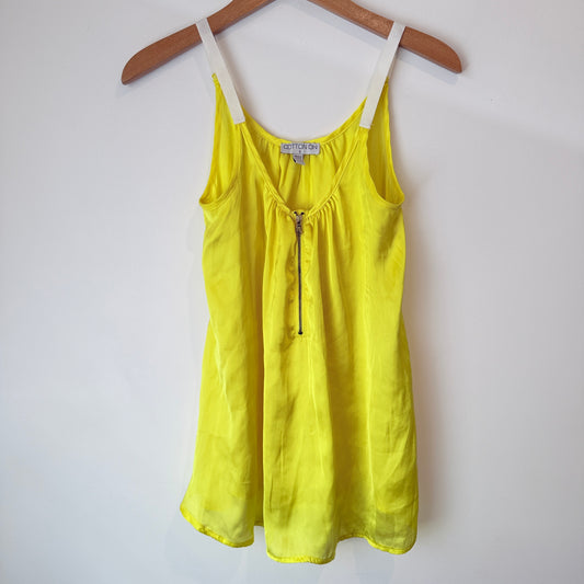 Cotton On Size S Yellow Sleeveless Tank Top