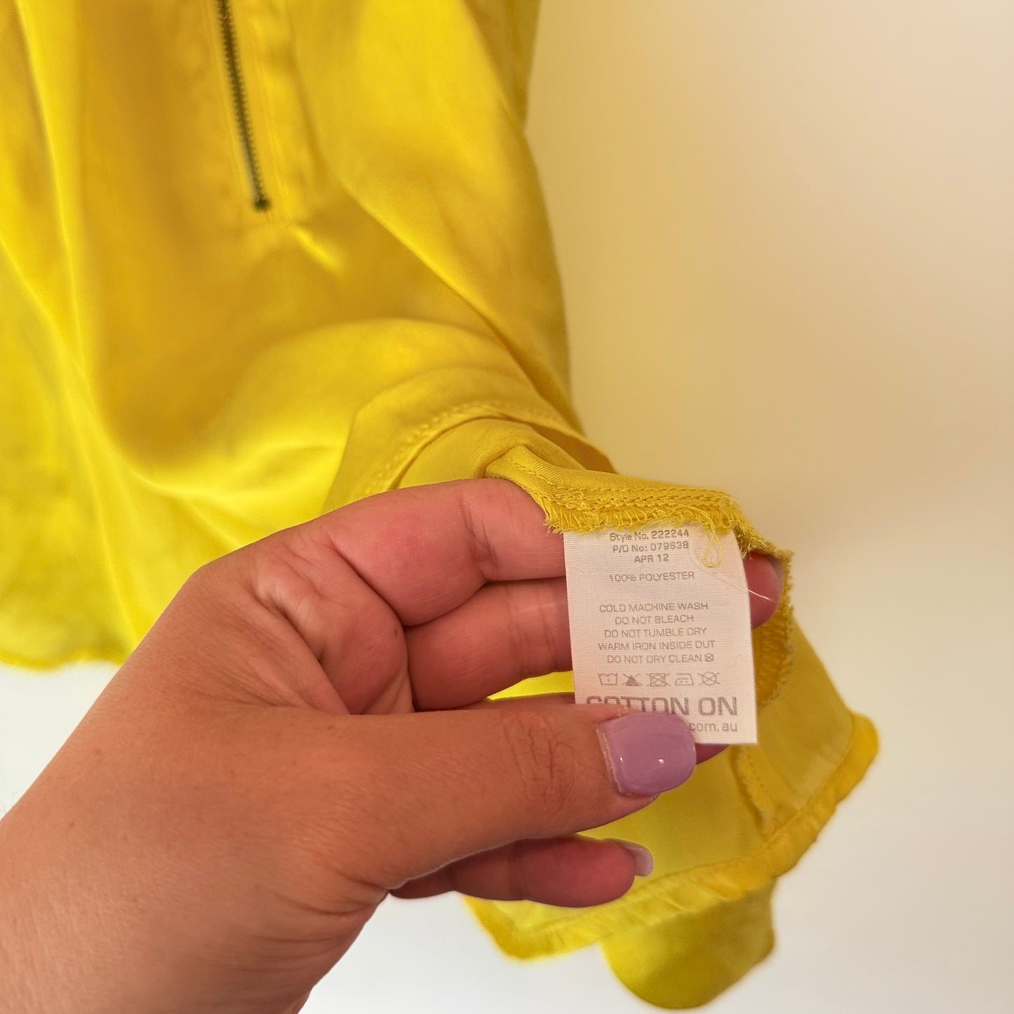 Cotton On Size S Yellow Sleeveless Tank Top