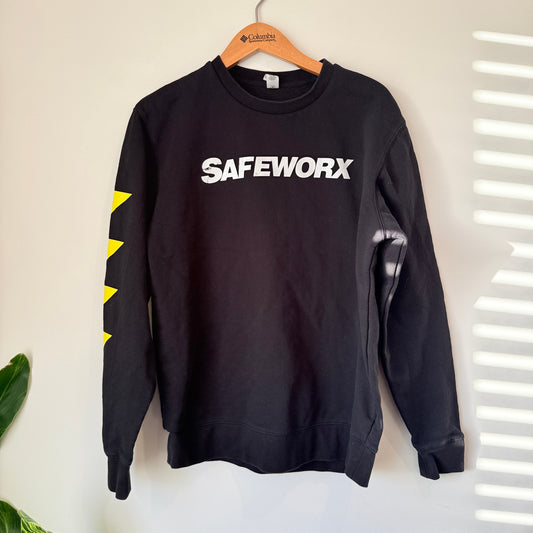 AS Colour Size M Black Safeworx Crew-Neck Sweatshirt