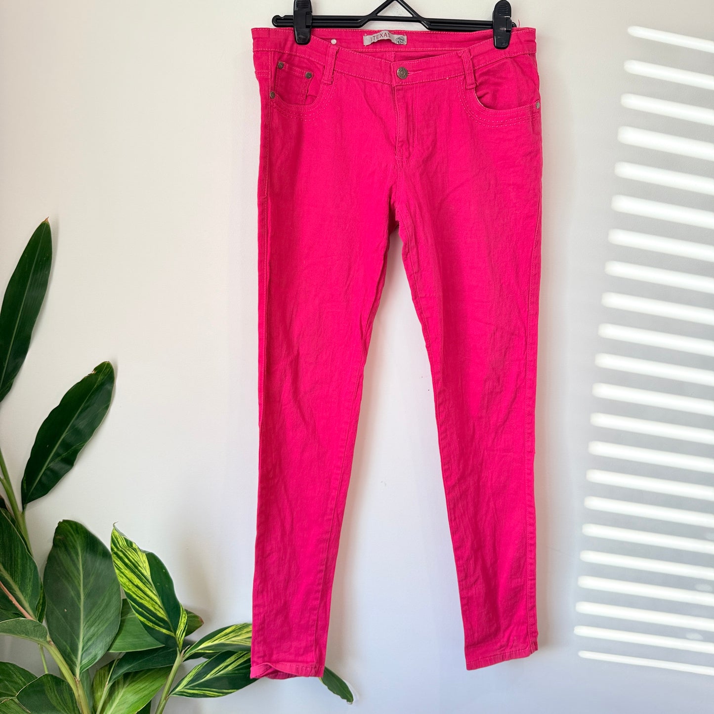 Texas Size 34 Hot Pink Skinny Jeans