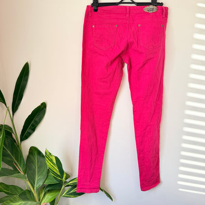 Texas Size 34 Hot Pink Skinny Jeans