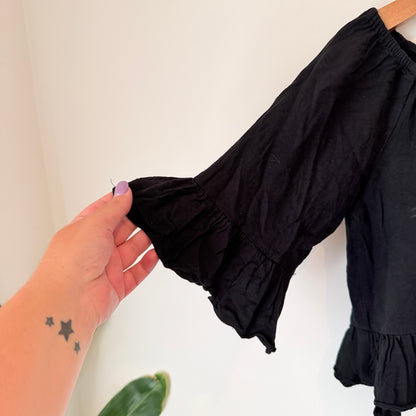 Sass Size 8 Off-the-Shoulder Ruffle Crop Top