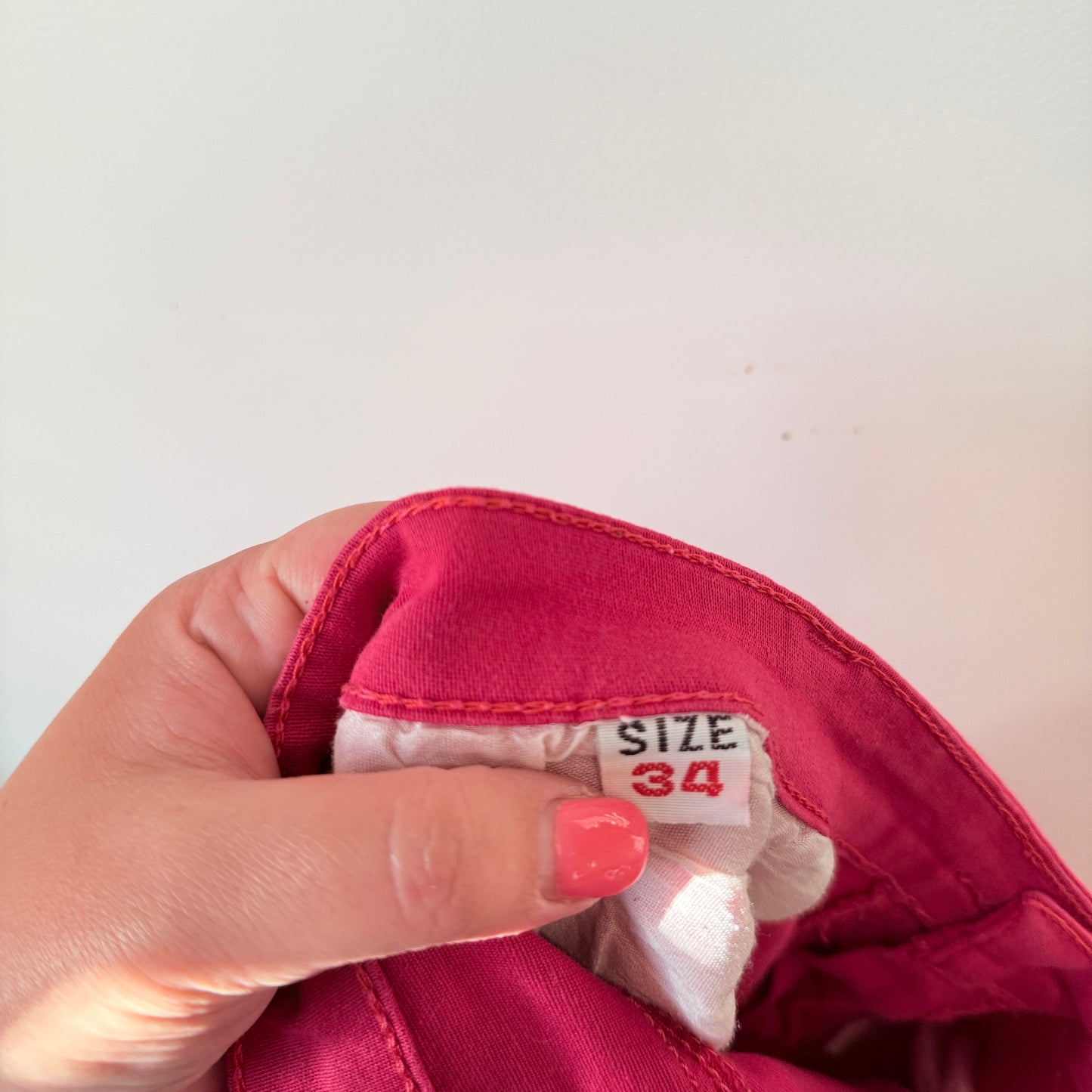 Texas Size 34 Hot Pink Skinny Jeans