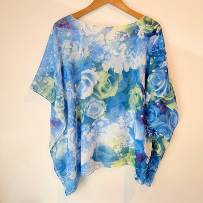 Brand Unknown Floral Print Chiffon Top - One Size