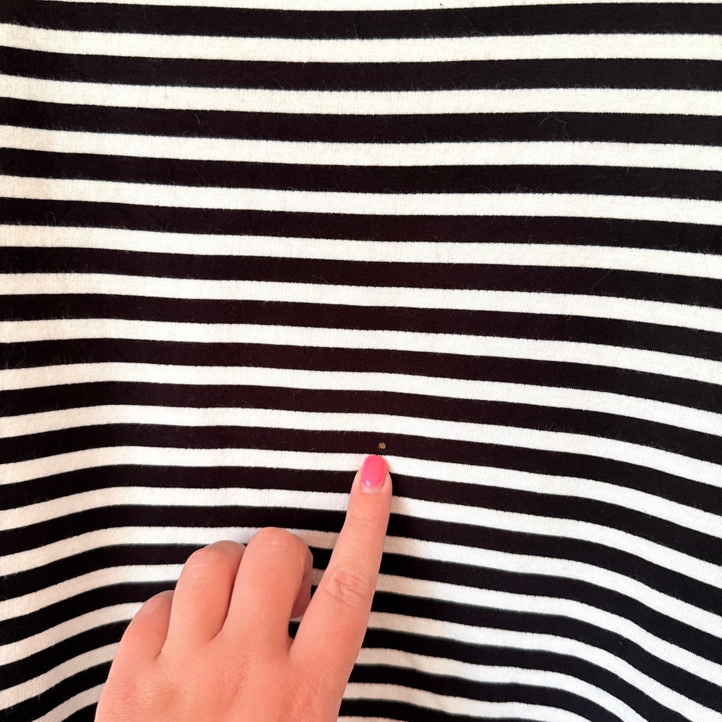 Seed Size XL Black and White Striped Long-Sleeve Blouse