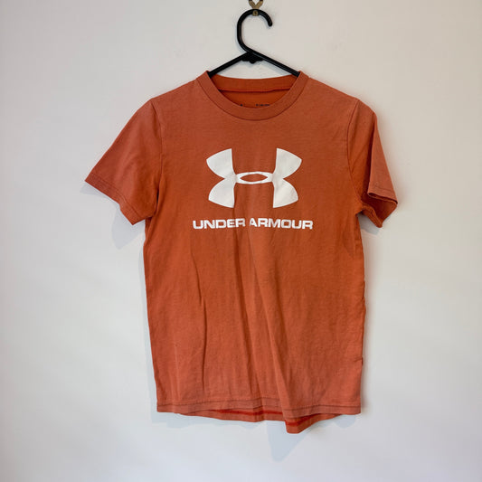 Under Armour HeatGear Logo Tee Orange - Youth Large