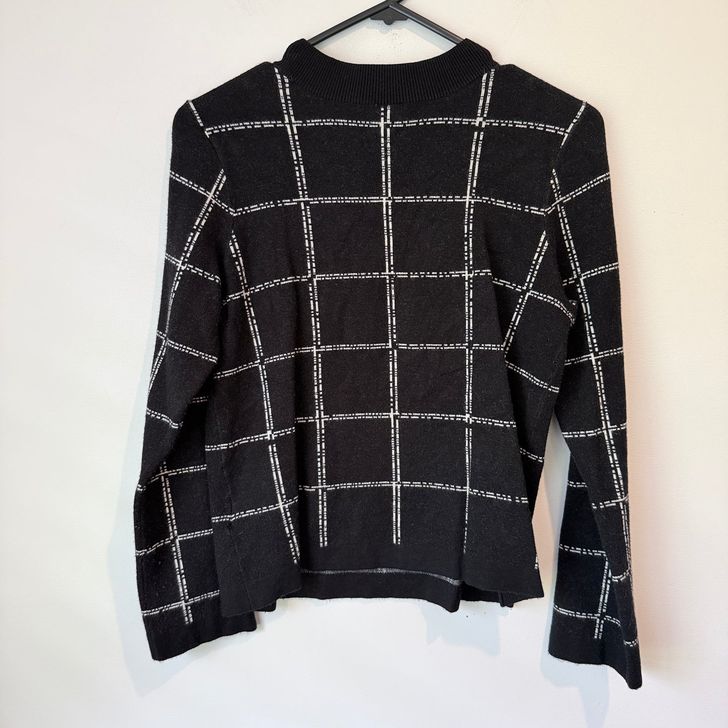 H&M Grid Knit Sweater Black - Size S