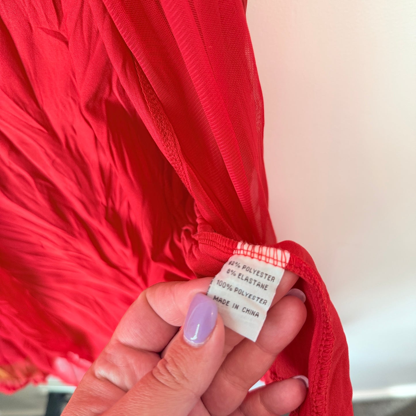 Spirit Size XL Red Sleeveless Drape Front Cardi