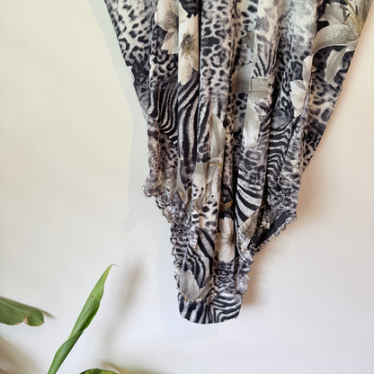 Ulla Dessous Animal Print Bodysuit - Size 46