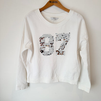 Next Size 8 White Crewneck Sweatshirt