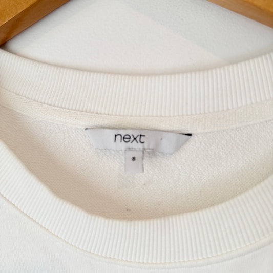 Next Size 8 White Crewneck Sweatshirt