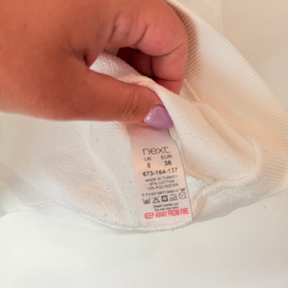 Next Size 8 White Crewneck Sweatshirt