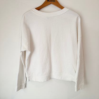 Next Size 8 White Crewneck Sweatshirt