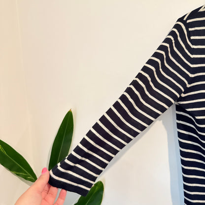 H&M Striped Knit V-Neck Top - Size S