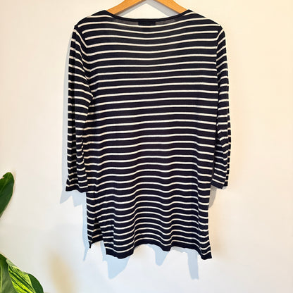 H&M Striped Knit V-Neck Top - Size S