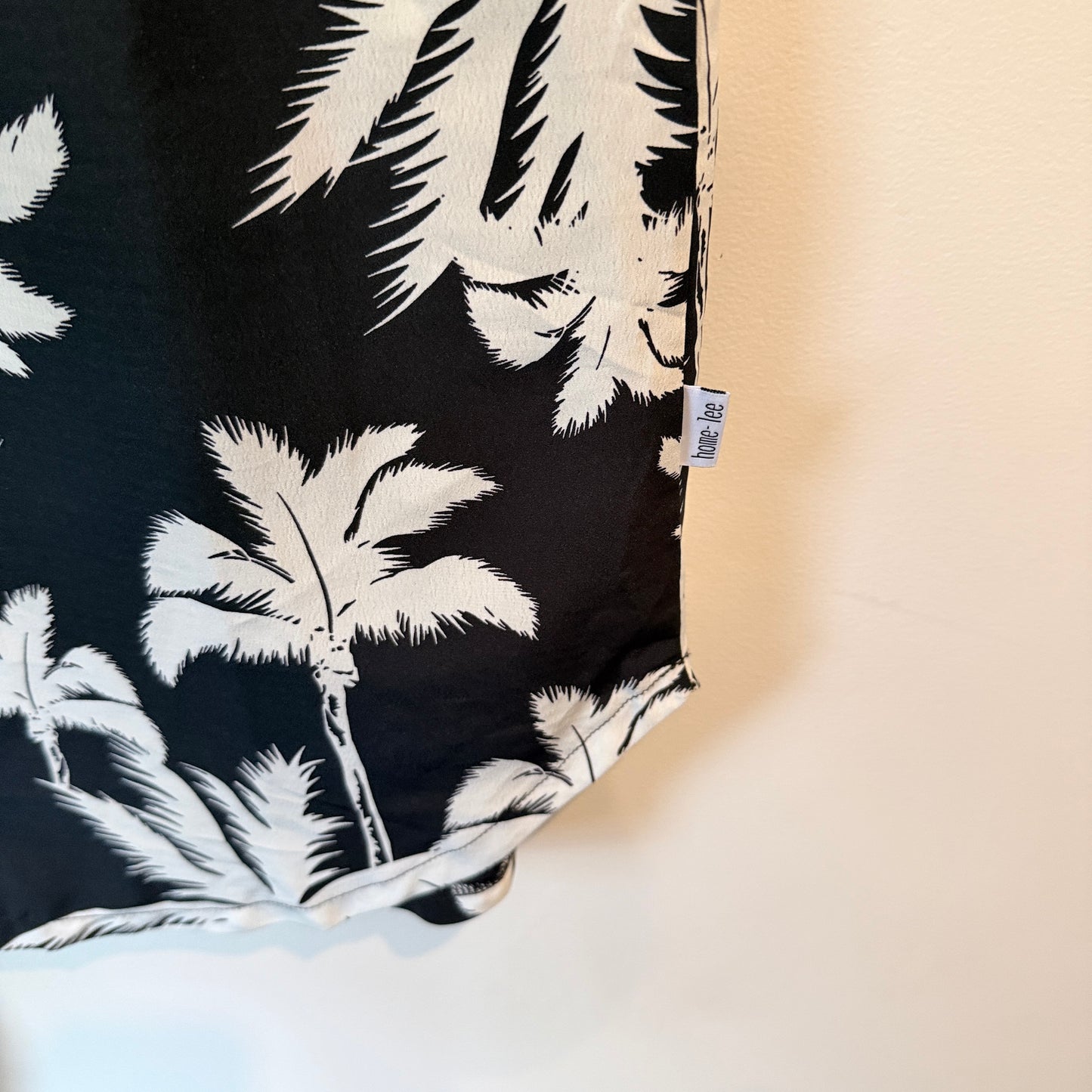 Home-lee Palm Tree Print Tunic Black & White - Size 8