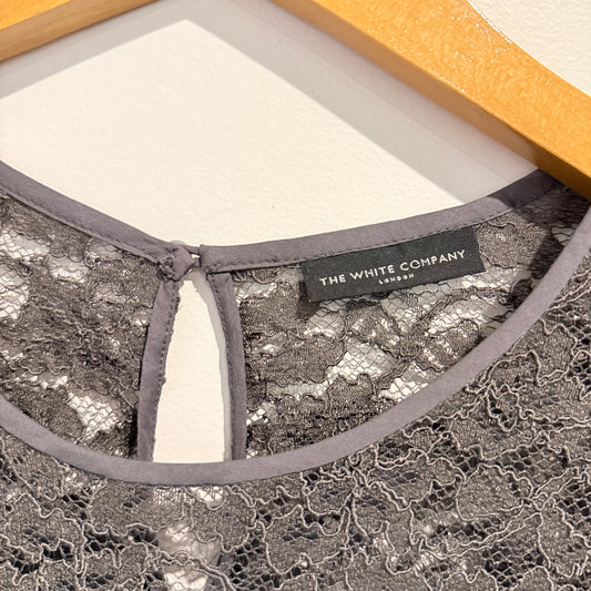 THE WHITE COMPANY Short Sleeve Lace Dress - 40cm U/Arm