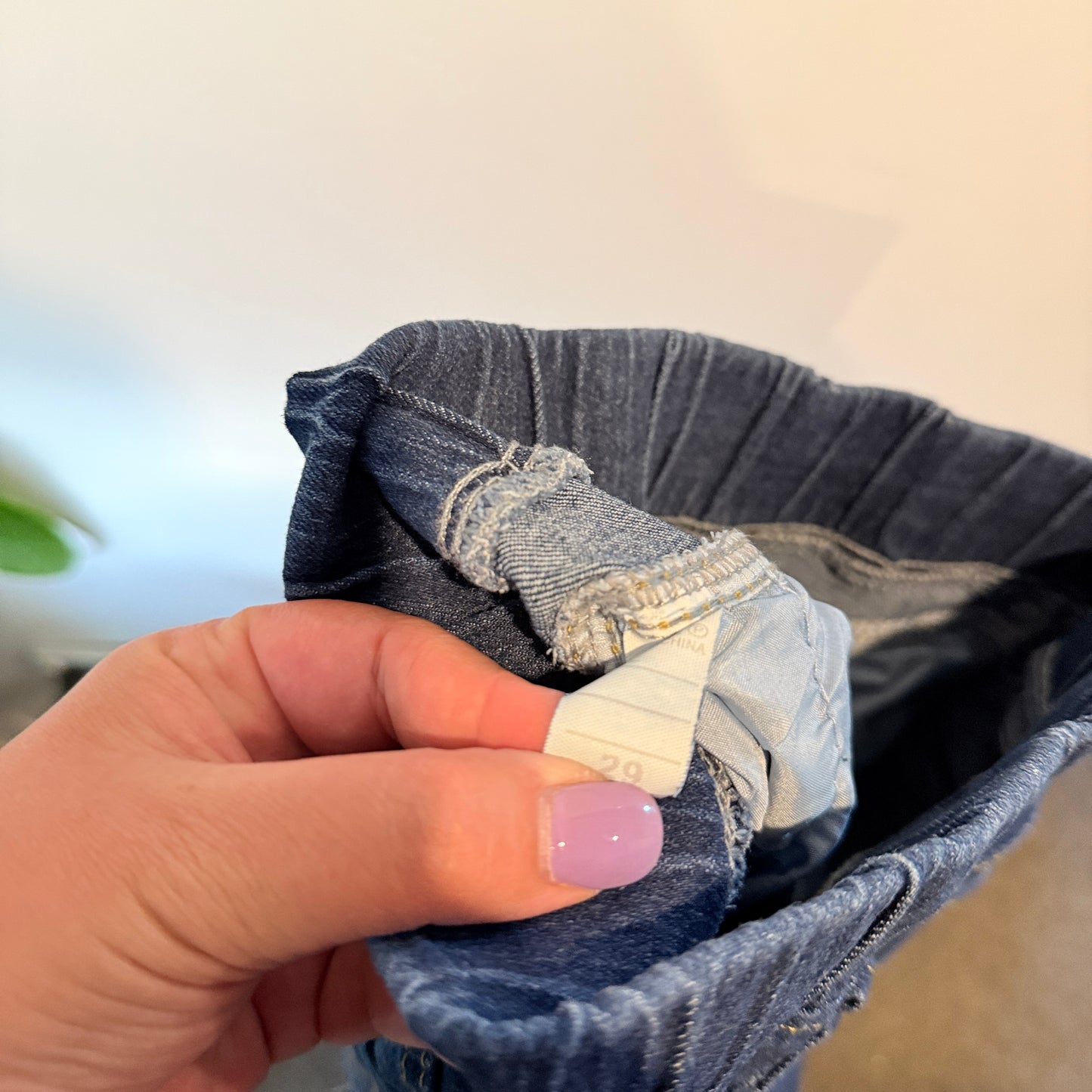 Brand Unknown High-Waisted Skinny Blue Denim Jeans – Waist 65cm