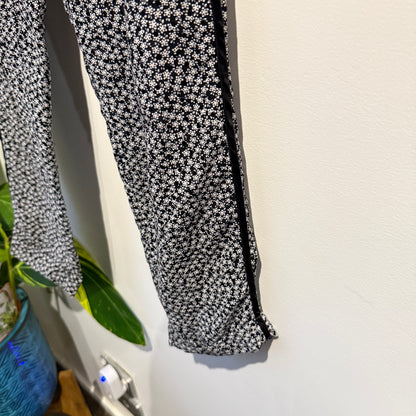 Calliope Floral Print Black & White Pants - 16