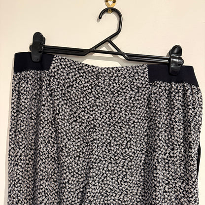 Calliope Floral Print Black & White Pants - 16