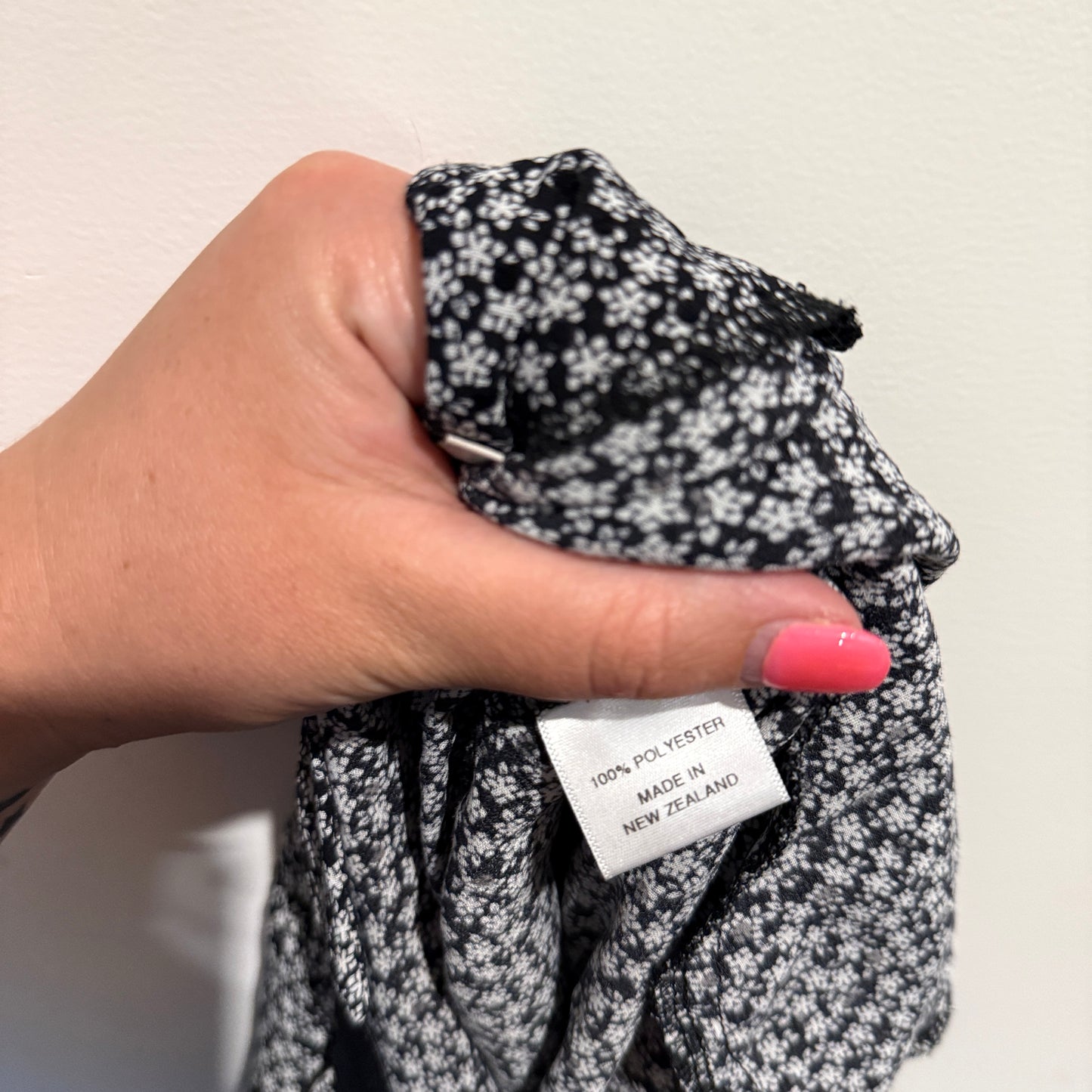 Calliope Floral Print Black & White Pants - 16