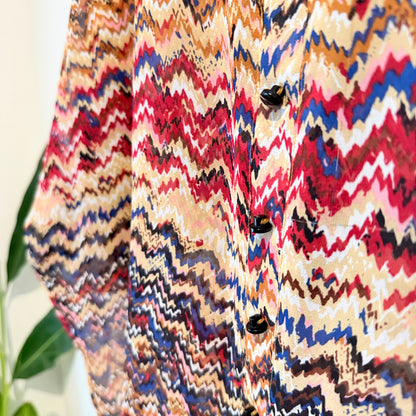 Twin Rivers Size 12 Sheer V-Neck Blouse