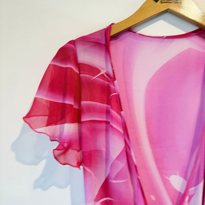 Brand Unknown Abstract Print Cover-Up Dress - 53cm u/arm