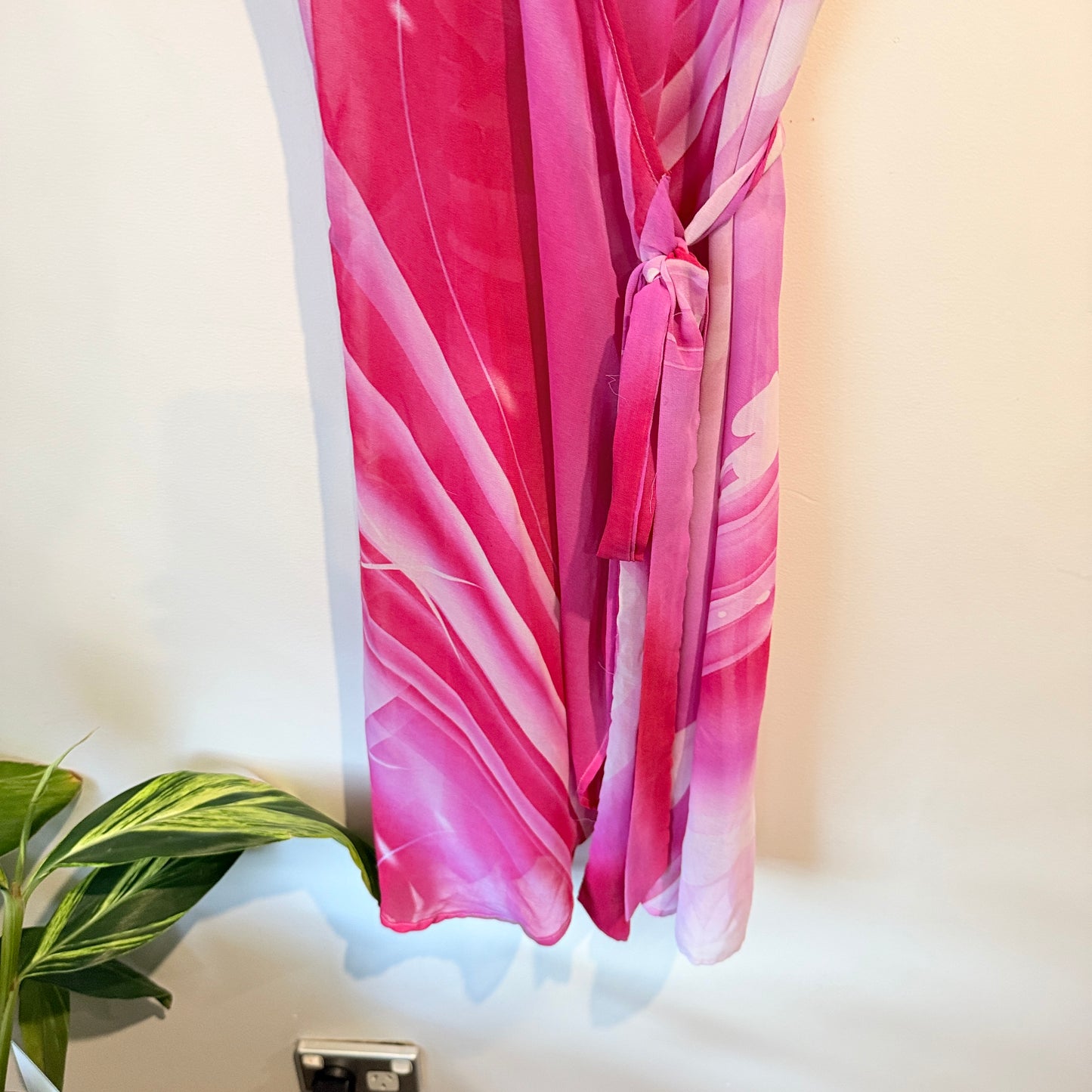 Brand Unknown Abstract Print Cover-Up Dress - 53cm u/arm