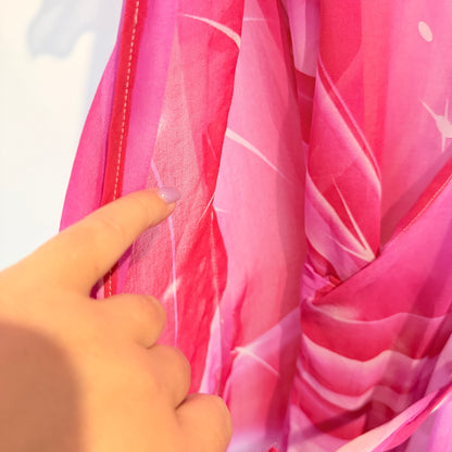 Brand Unknown Abstract Print Cover-Up Dress - 53cm u/arm