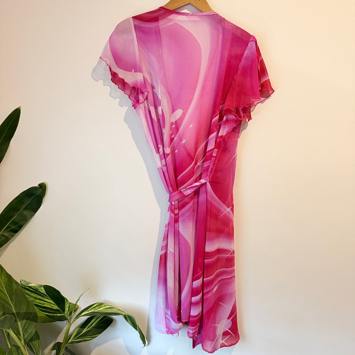 Brand Unknown Abstract Print Cover-Up Dress - 53cm u/arm