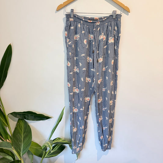 Cherokee Floral Jogger Pants - Blue - Size S