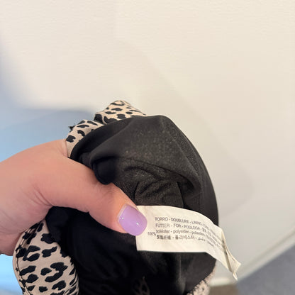 Zara Leopard Print Ruched Bodycon Mini Skirt XL