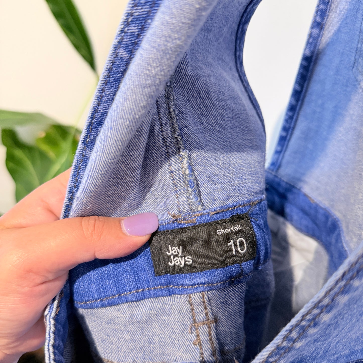 Jay Jays Size 10 Denim Overall Shorts