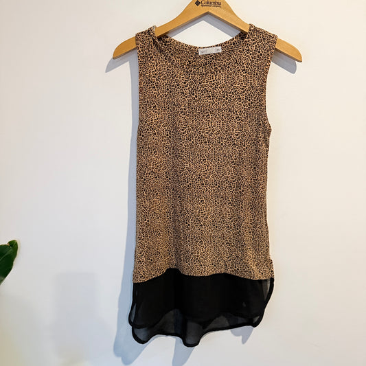 Spirit Size XS Sleeveless Leopard Print Tunic