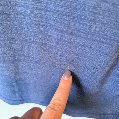 Next Size L Blue Heathered Long-Sleeve Activewear Shirt