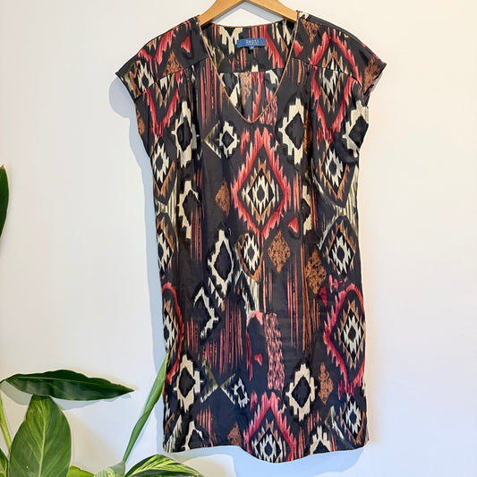 Zest Weekend Ikat Print Tunic - Multi - Size 10