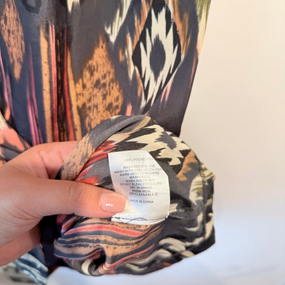Zest Weekend Ikat Print Tunic - Multi - Size 10