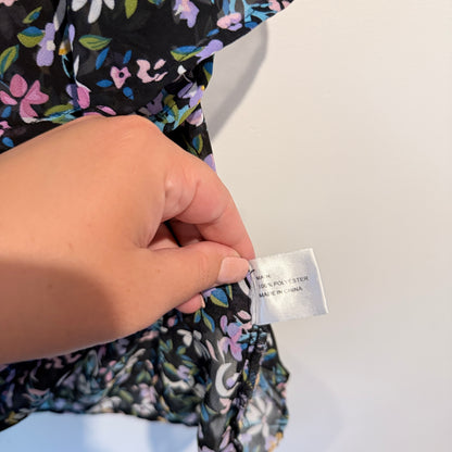 Seven Stars Floral V Neck Blouse - Size 12