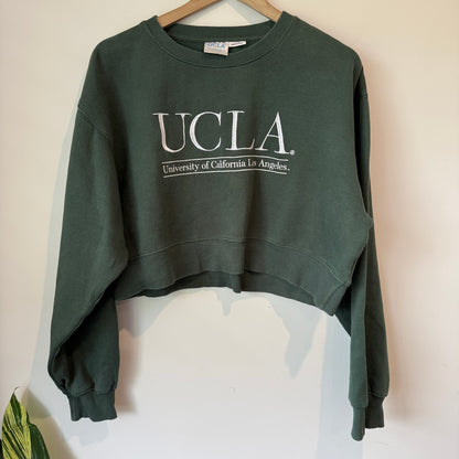 Cotton On UCLA L Vintage Green Cropped Sweatshirt