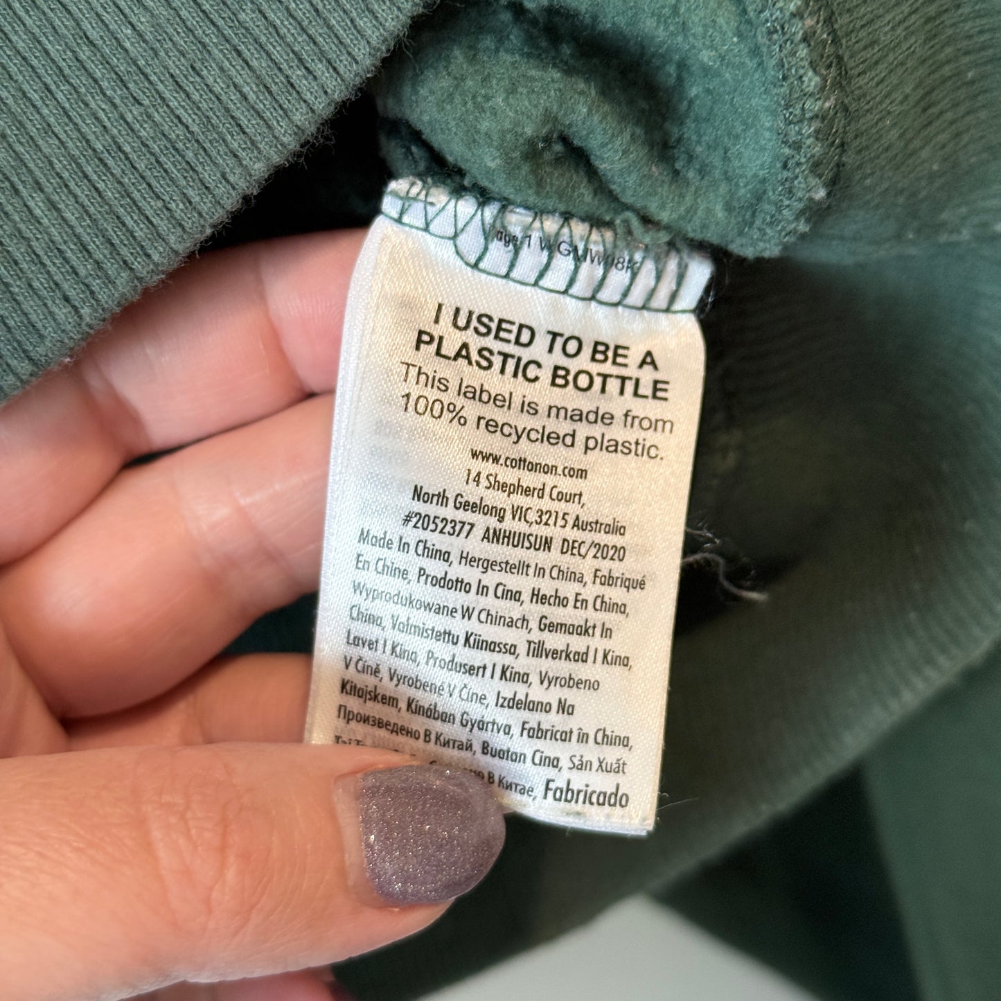 Cotton On UCLA L Vintage Green Cropped Sweatshirt