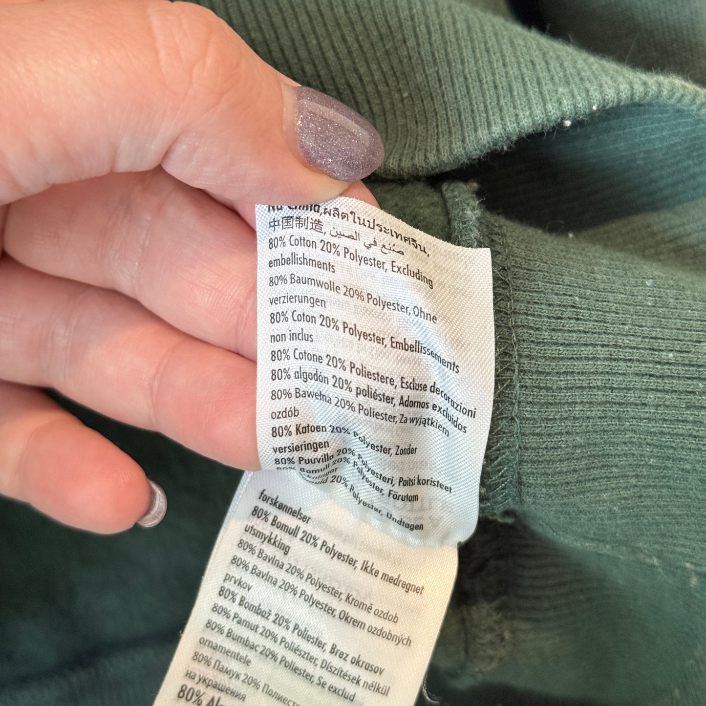 Cotton On UCLA L Vintage Green Cropped Sweatshirt