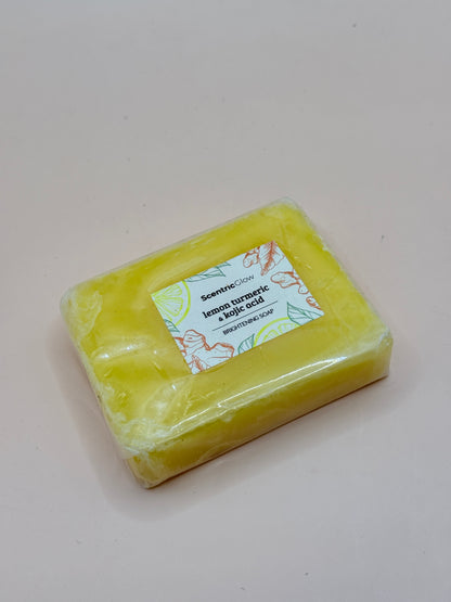 ScentricGlow Lemon Turmeric & Kojic Acid Brightening Soap 100g