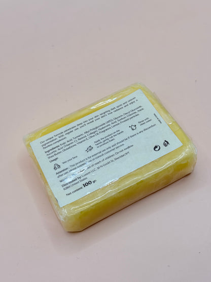 ScentricGlow Lemon Turmeric & Kojic Acid Brightening Soap 100g