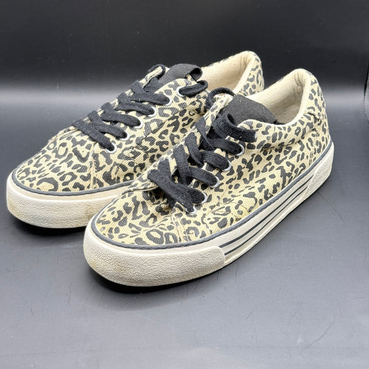 Zara Leopard Print Lace-Up Sneakers – Size 36